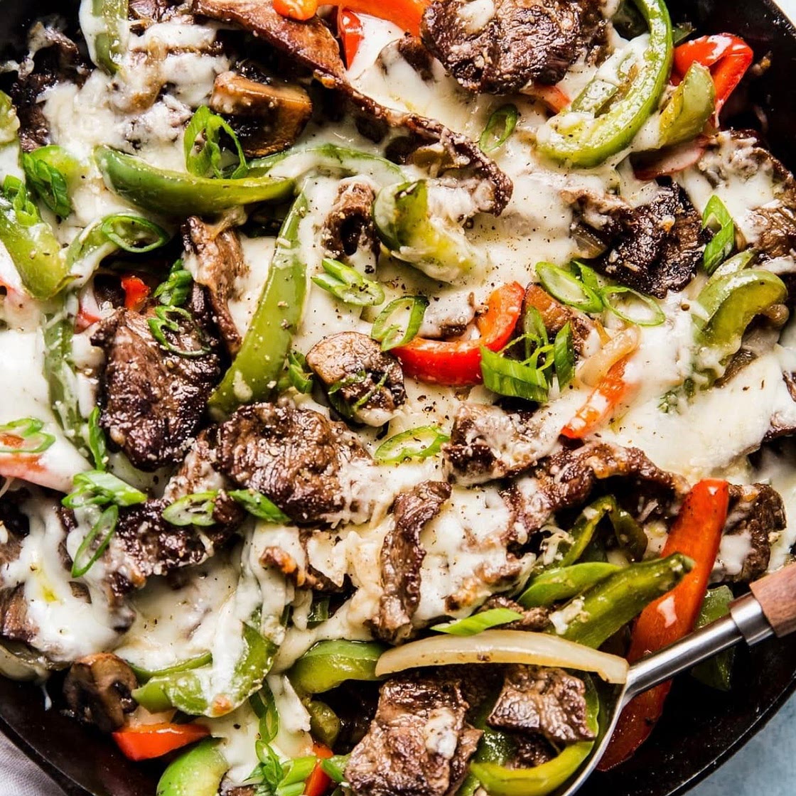 Philly Steak Cheese Skillet