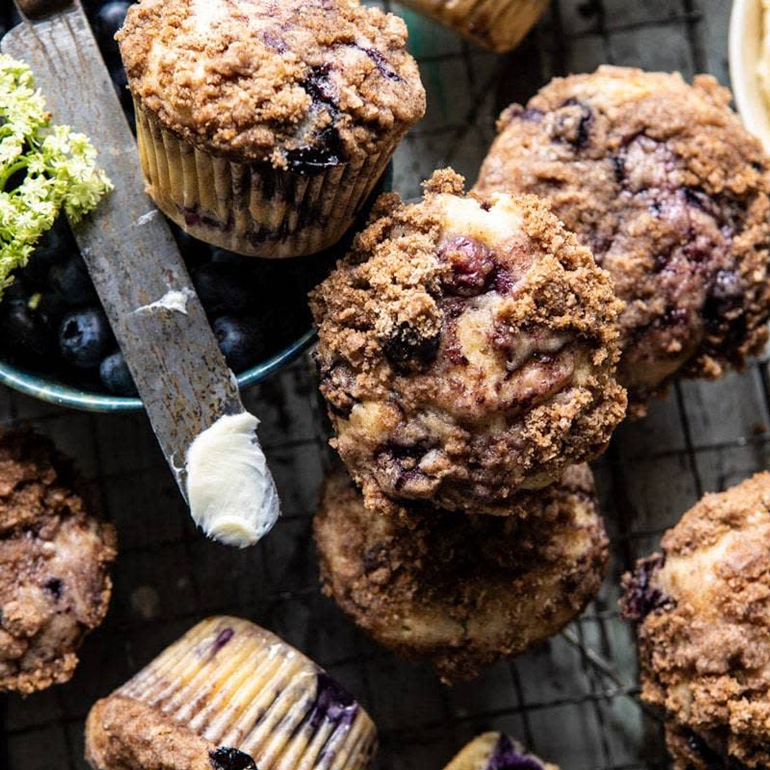 Blueberry Swirl Coffee Cake Muffins