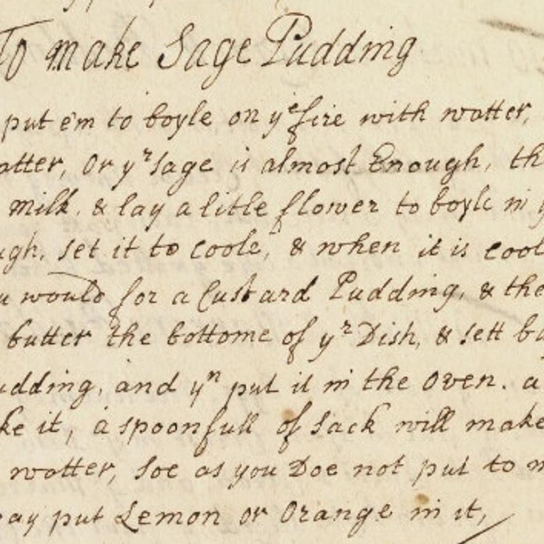 Sage Pudding
