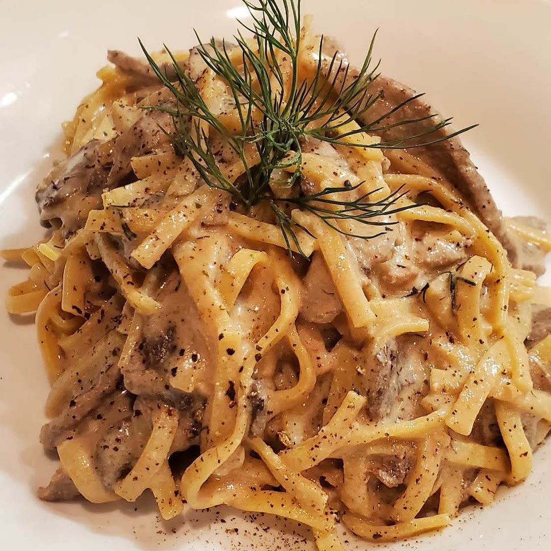 0nly Pans Beef Stroganoff