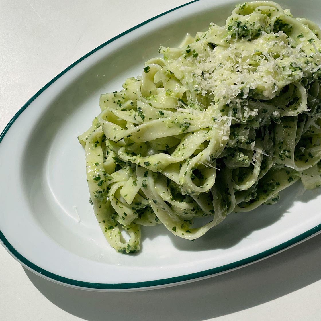 Chamnamul pesto pasta