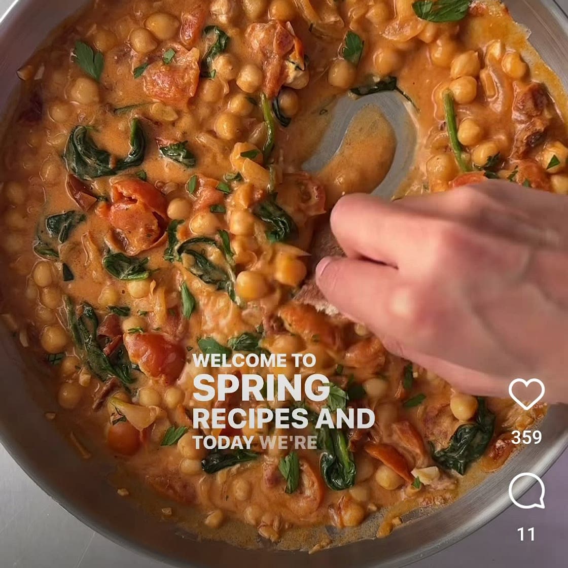 Tuscan Chickpeas by @carolefood