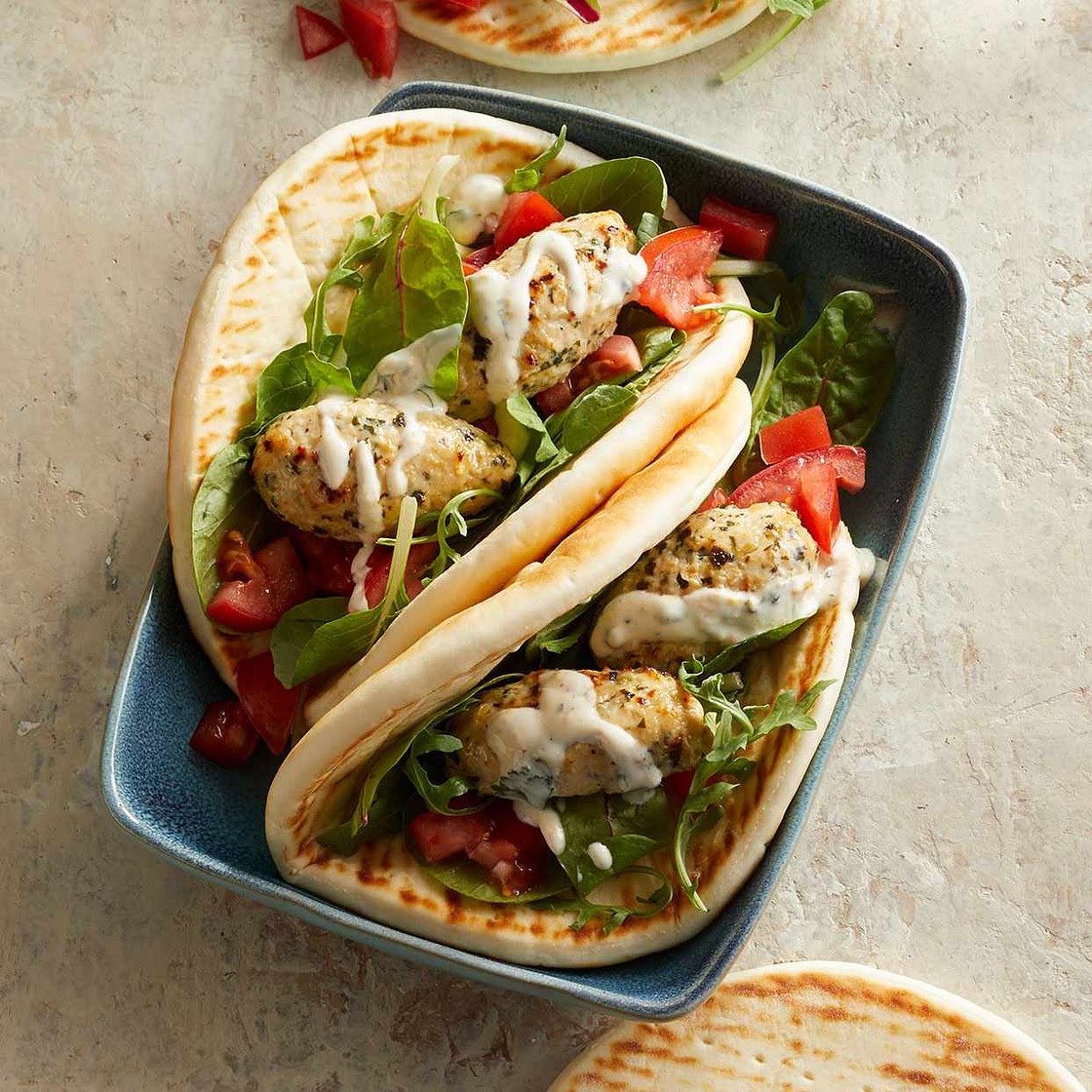 Chicken Kofta with Yogurt Sauce