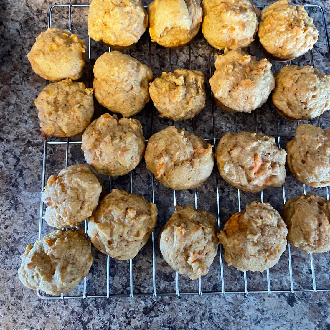 Sweet potato and banana protein muffins 