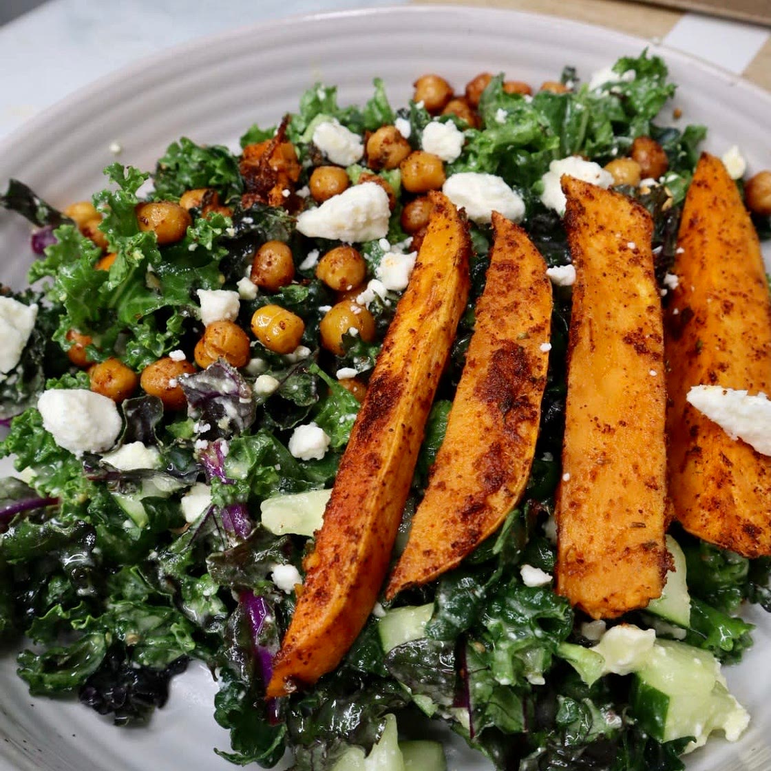 Roasted Sweet Potato & Chick Pea Salad