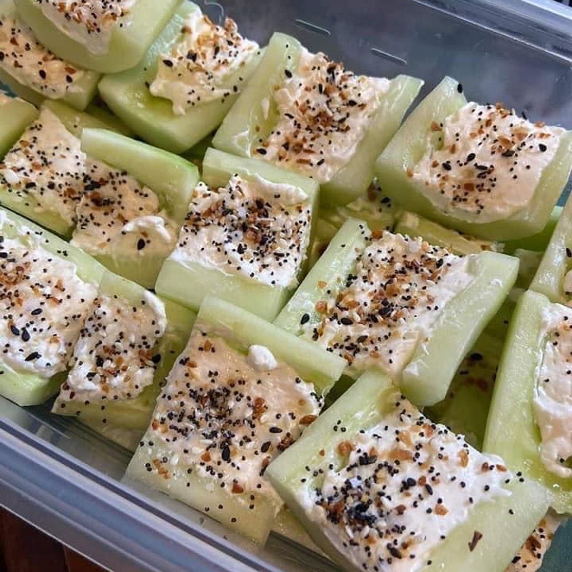 Cucumber and Cream Cheese Snacks
