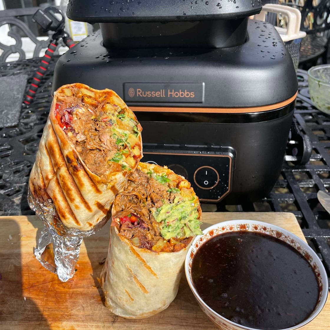 Slow Cooker BBQ Beef Shortrib Burrito