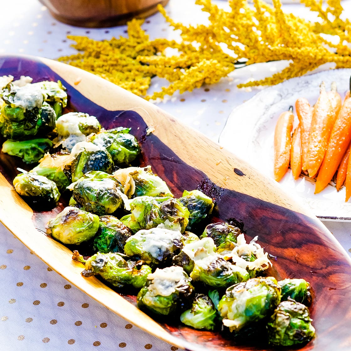 Brussels Sprouts Smash with Orange Juice Glaze Recipe