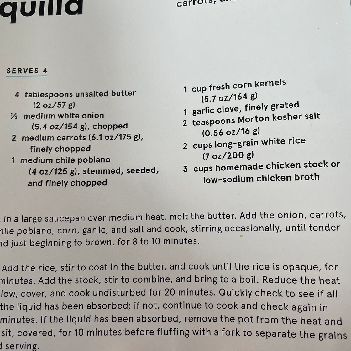Arroz Blanco con Montequilla