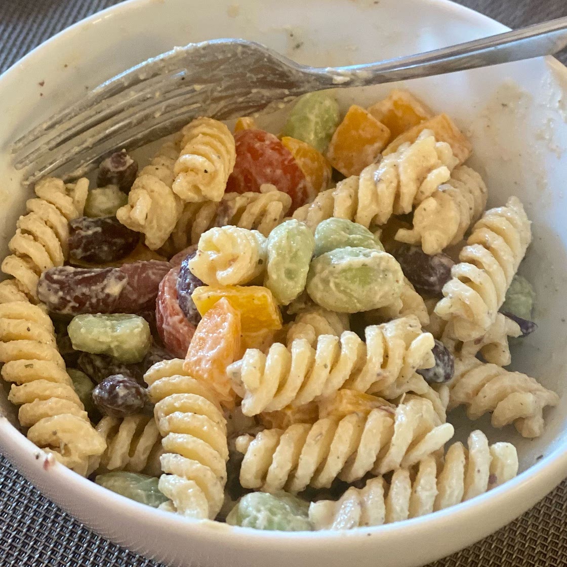 Protein Pasta Salad (low-calorie, vegan)