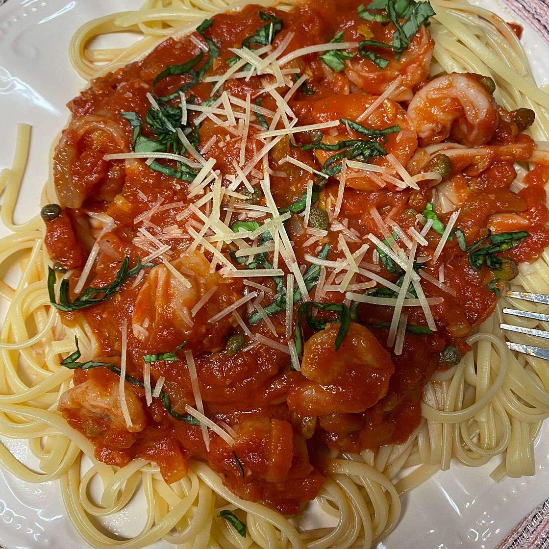Linguini and Shrimp Fra Diavolo