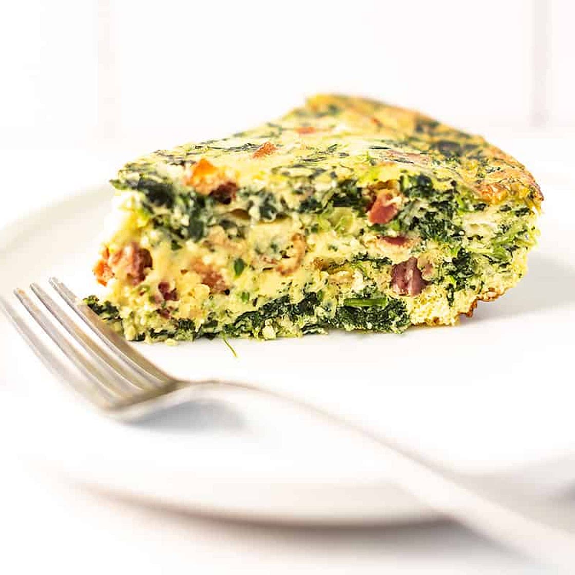 Crustless Quiche with Spinach and Bacon