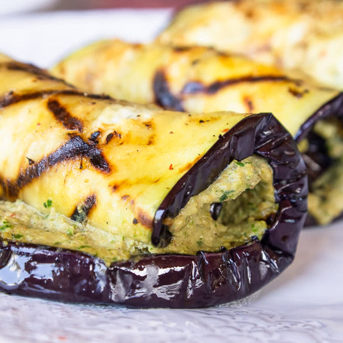 Badrijani Nigvzit | Georgian Eggplant Rolls with Walnuts