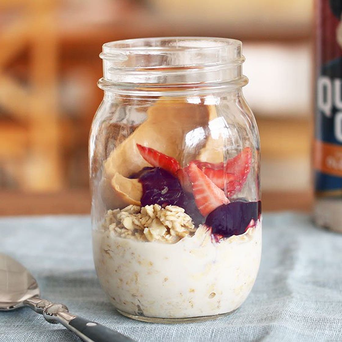 PB & J Overnight Oats Recipe | Quaker Oats