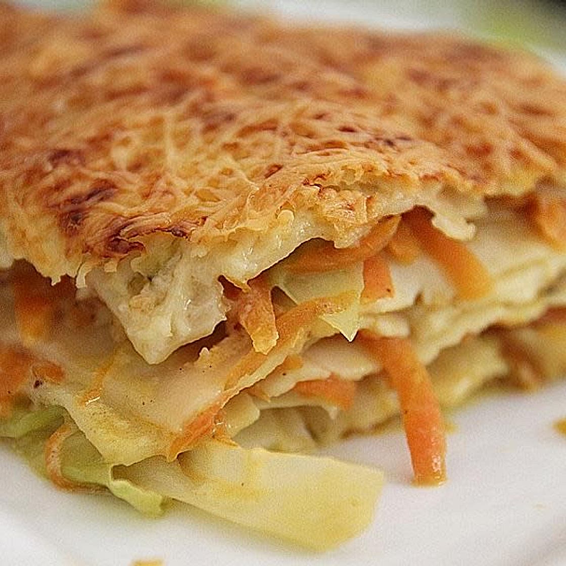 (TM6) Spitzkohl-Möhren-Lasagne mit Salbei und Muskat