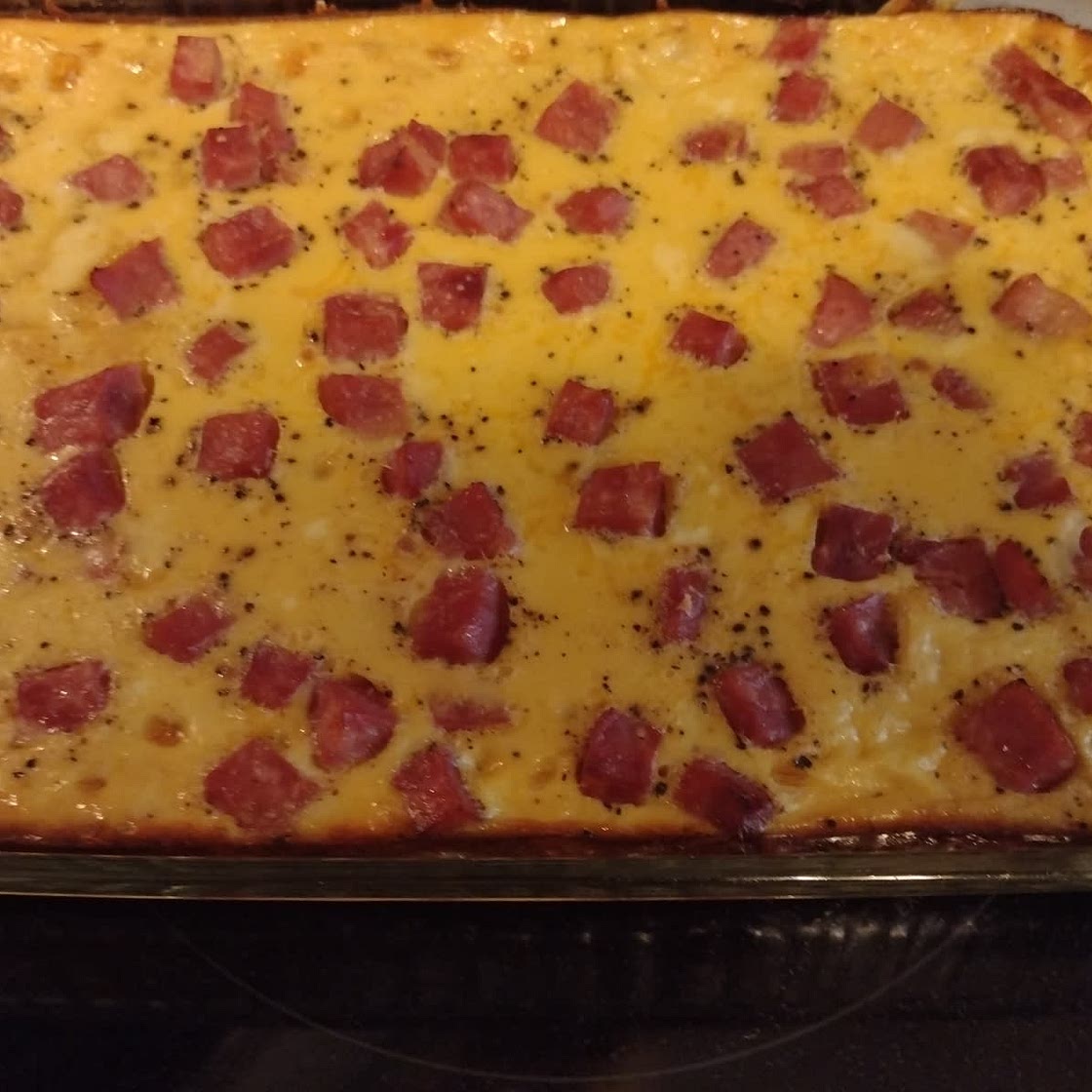 Hash Brown Egg Casserole with Ham