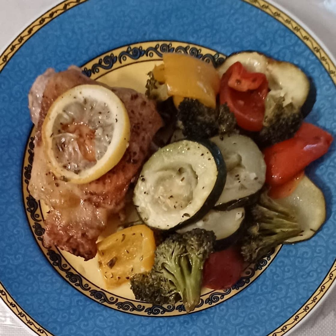 Low Carb Sheet Pan Chicken with Veggies and Fresh Herbs