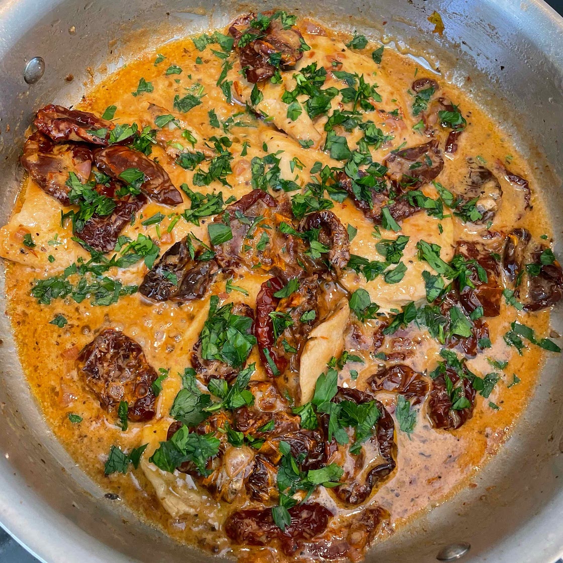 Chicken Cutlets with Sun-Dried Tomato Cream Sauce