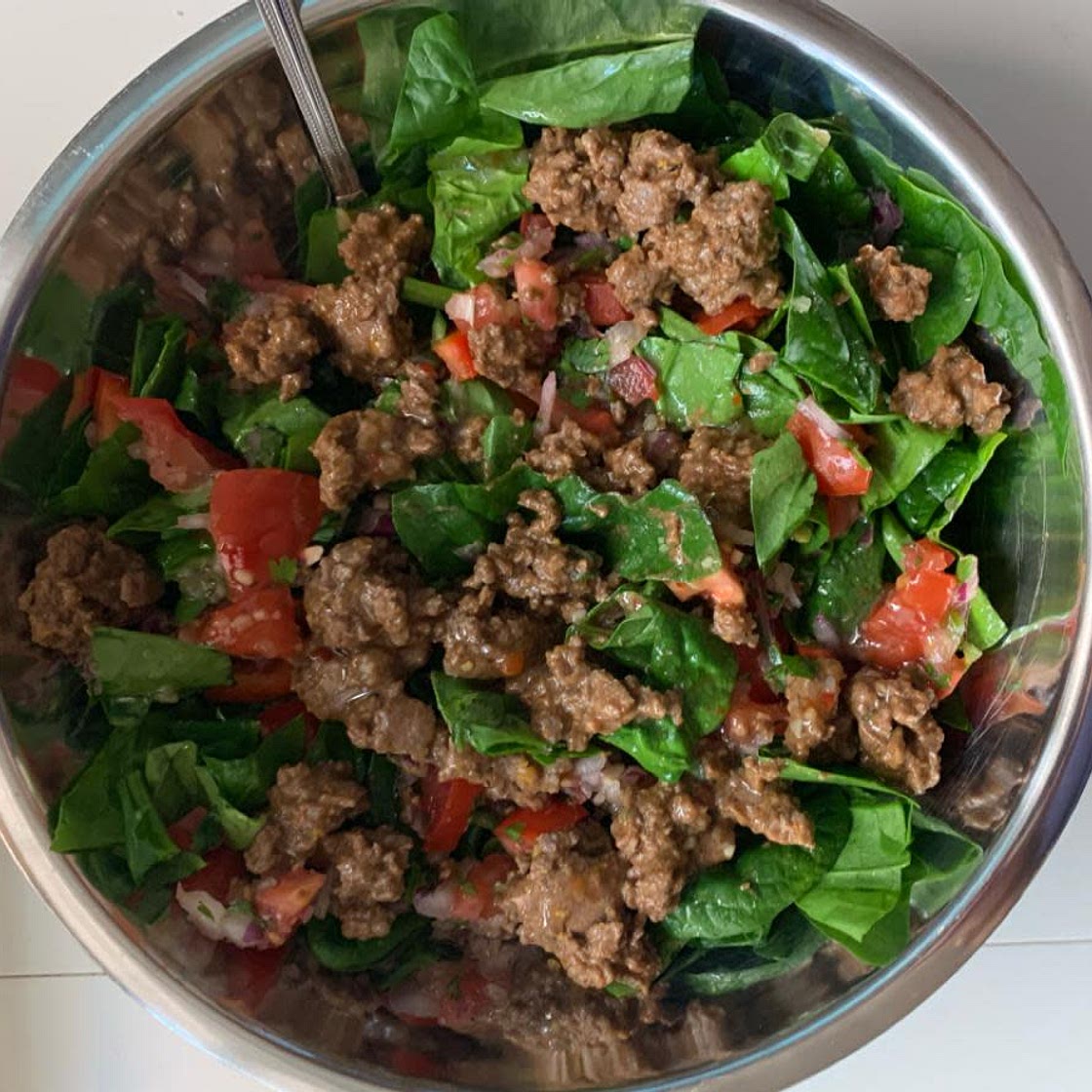 Back Spinach Taco Salad