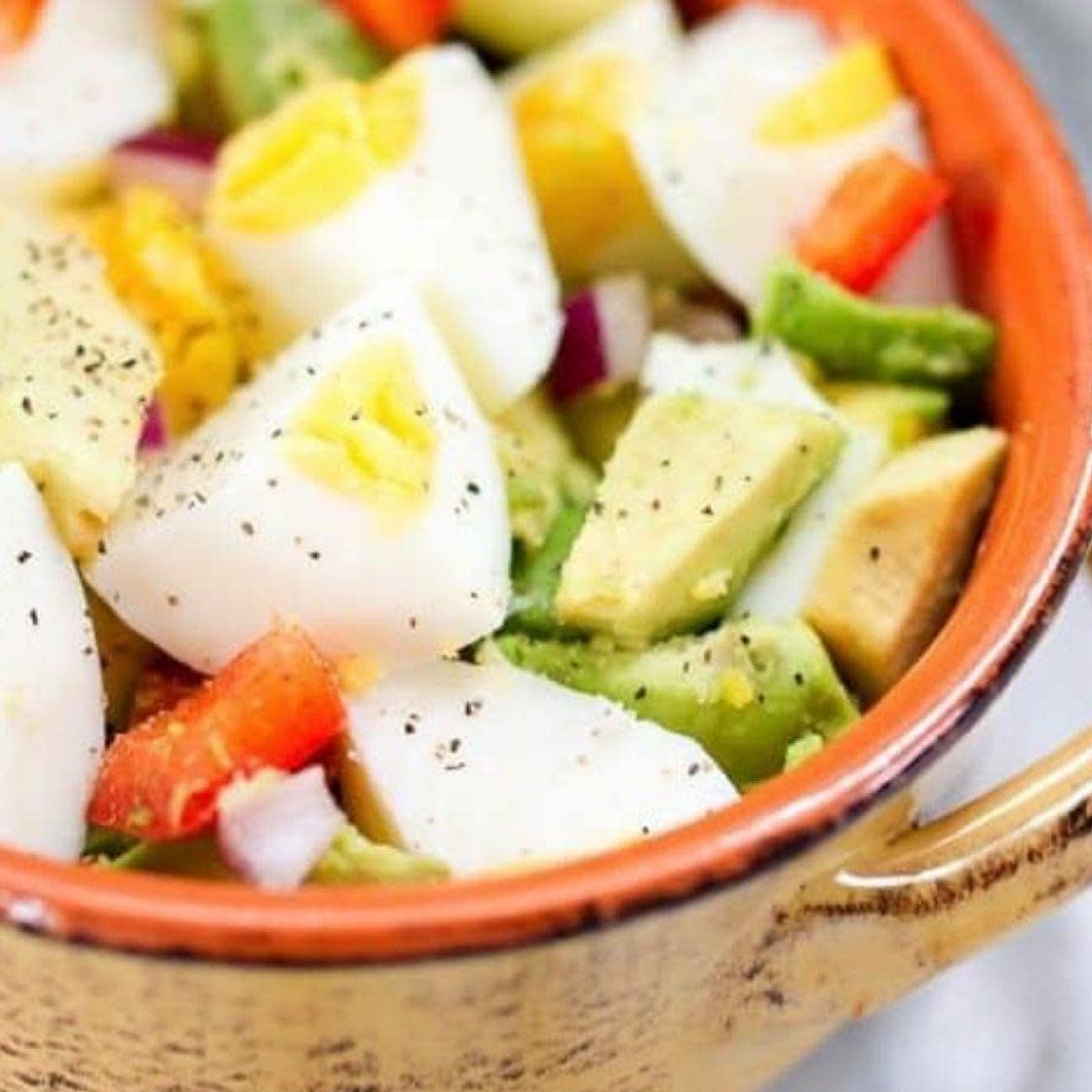 Hard Boiled Egg and Avocado Bowl