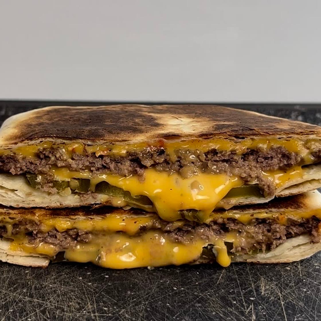Chili cheese burger wrap