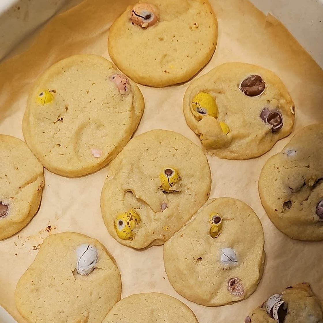 Easter Shortbread Cookies with Mini M&Ms