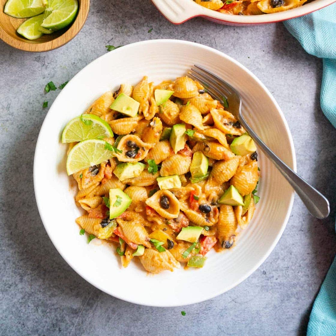 Vegetarian Fajita Pasta Recipe - Instant Pot & Stovetop