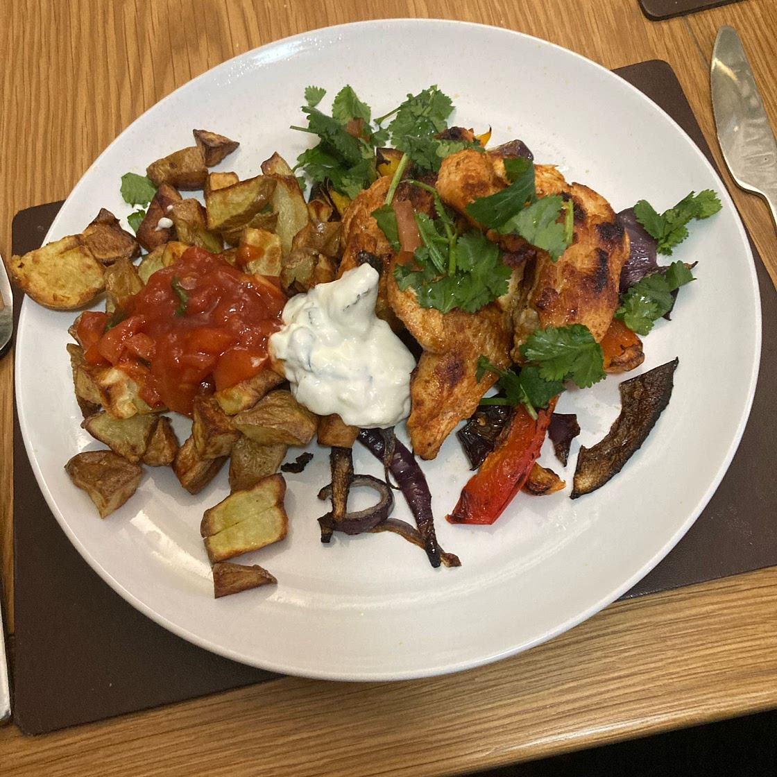 Smoky Spanish Chicken, Patatas Bravas & Aioli