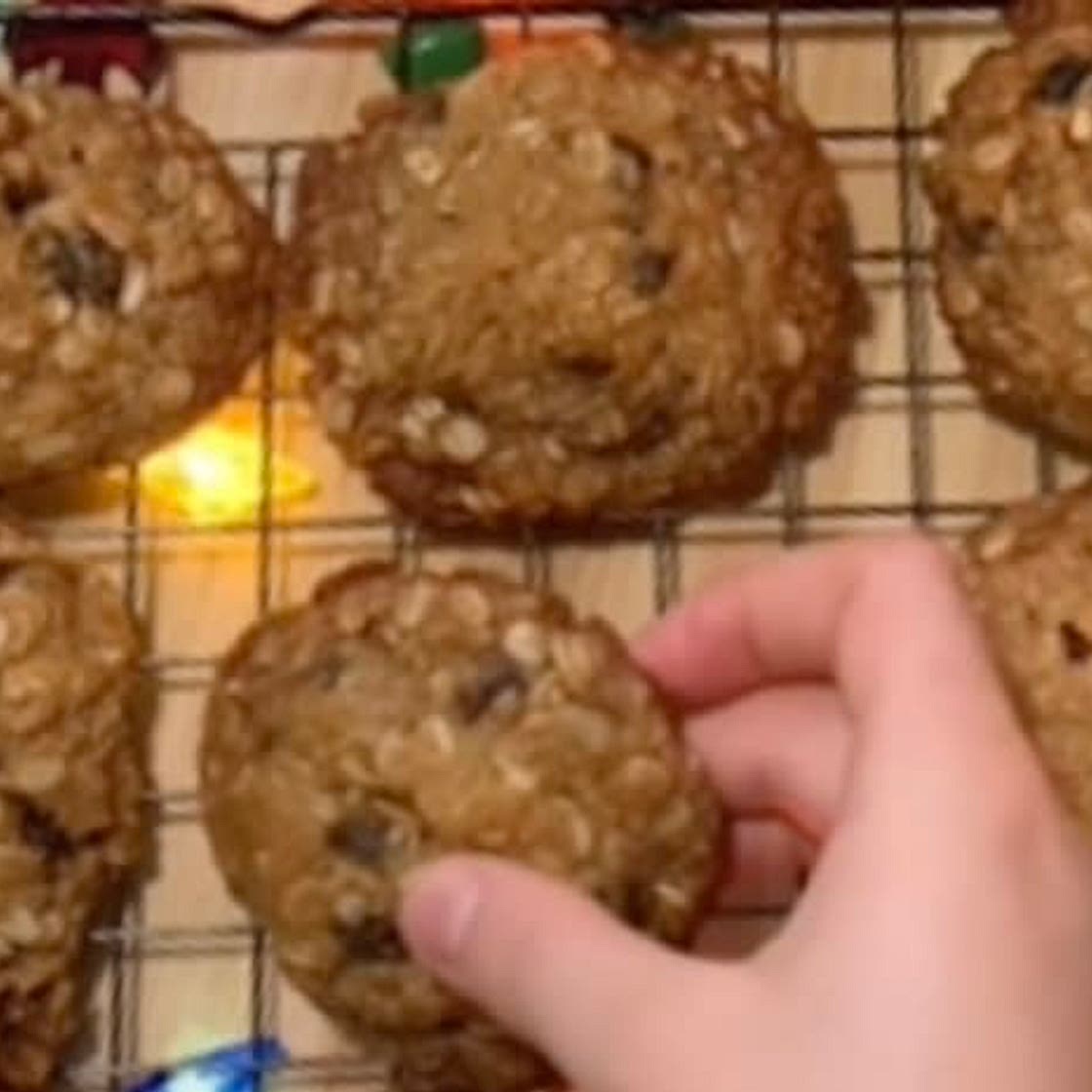 Vegan oatmeal raisin cookies