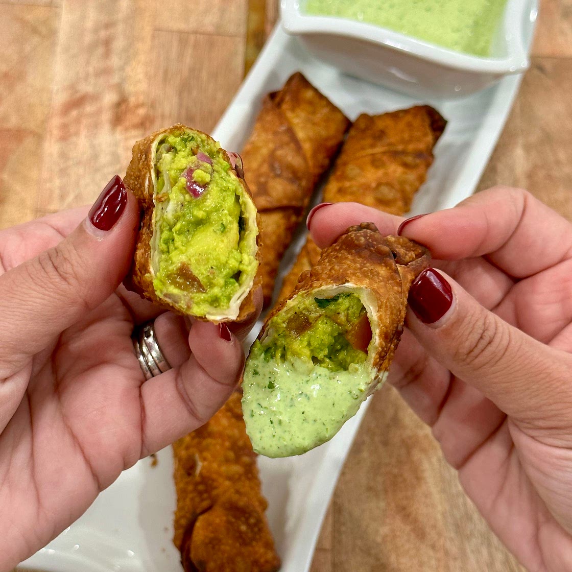 Avocado egg rolls