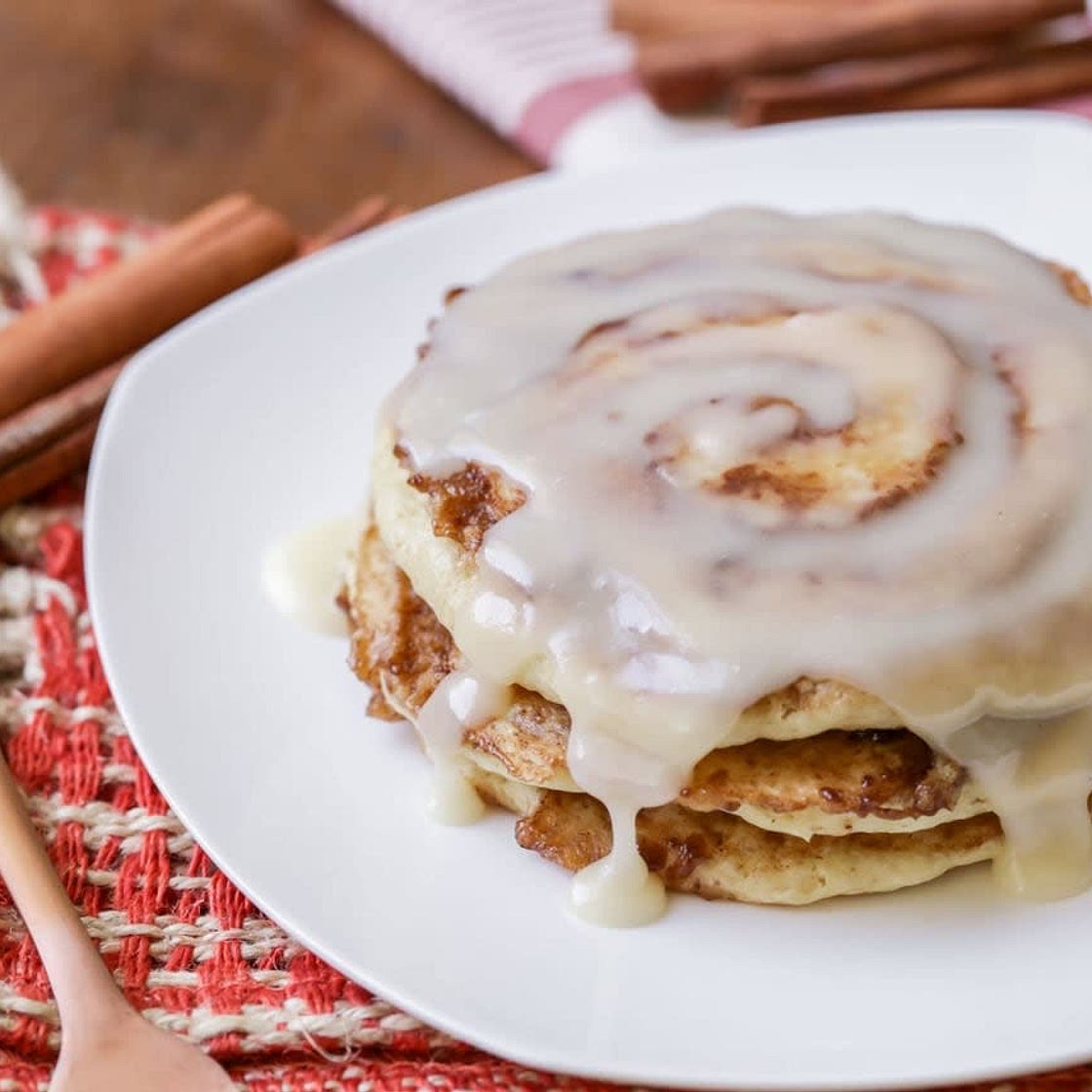 Cinnamon Roll Pancakes