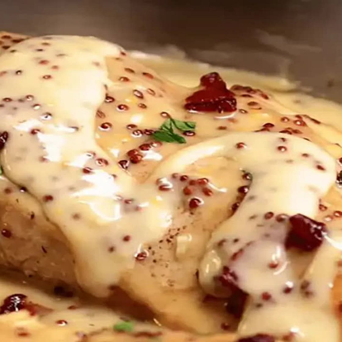 Poulet en sauce miel et moutarde prêt en 30 minutes