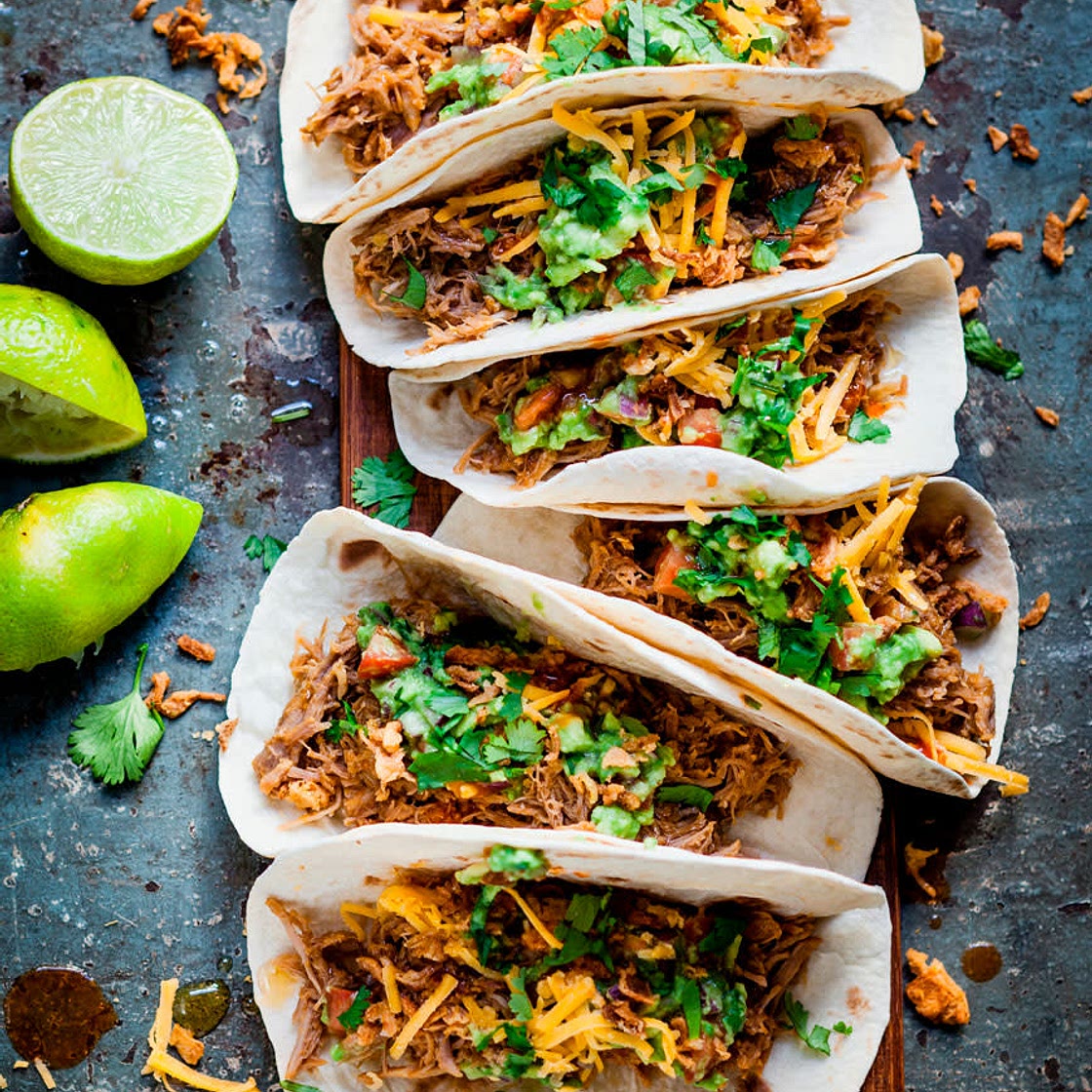 Tacos au porc et la lime