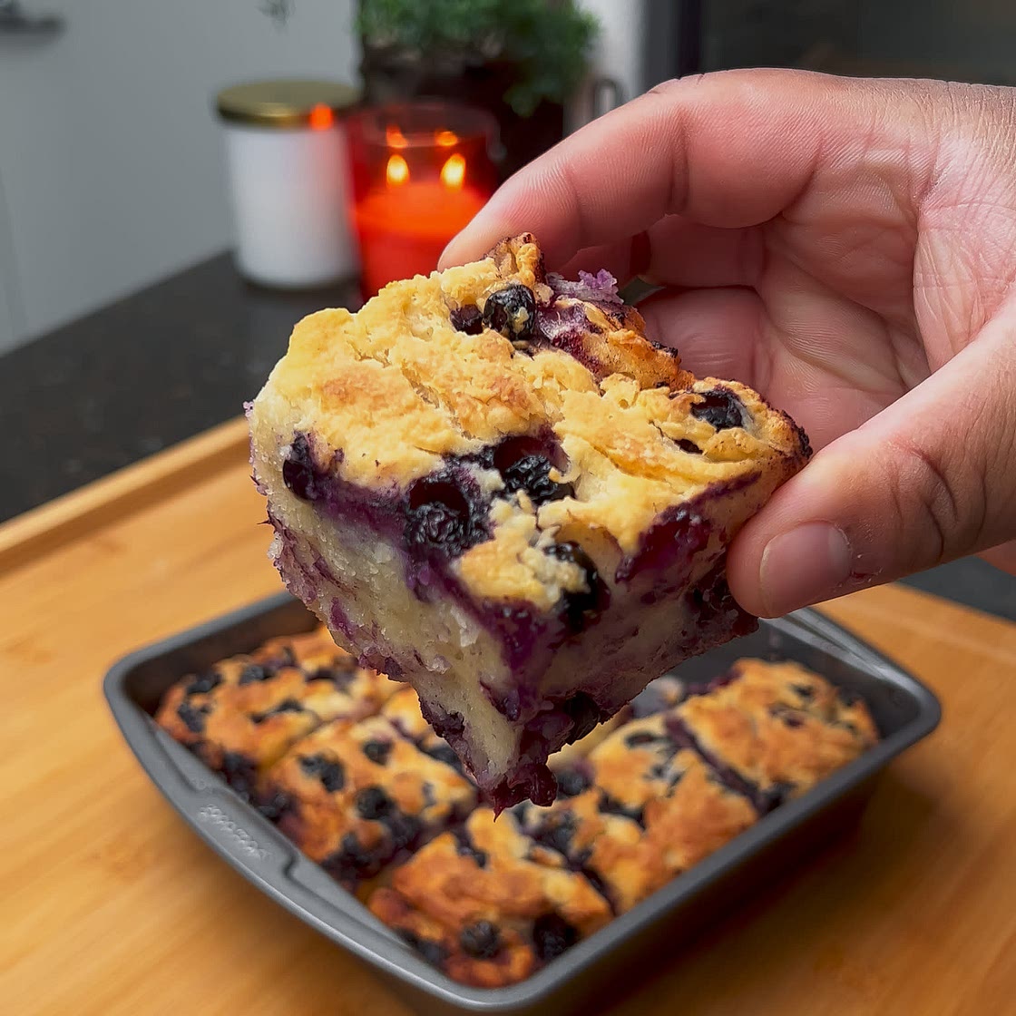 Air Fryer Blueberry Butter Swim Biscuits