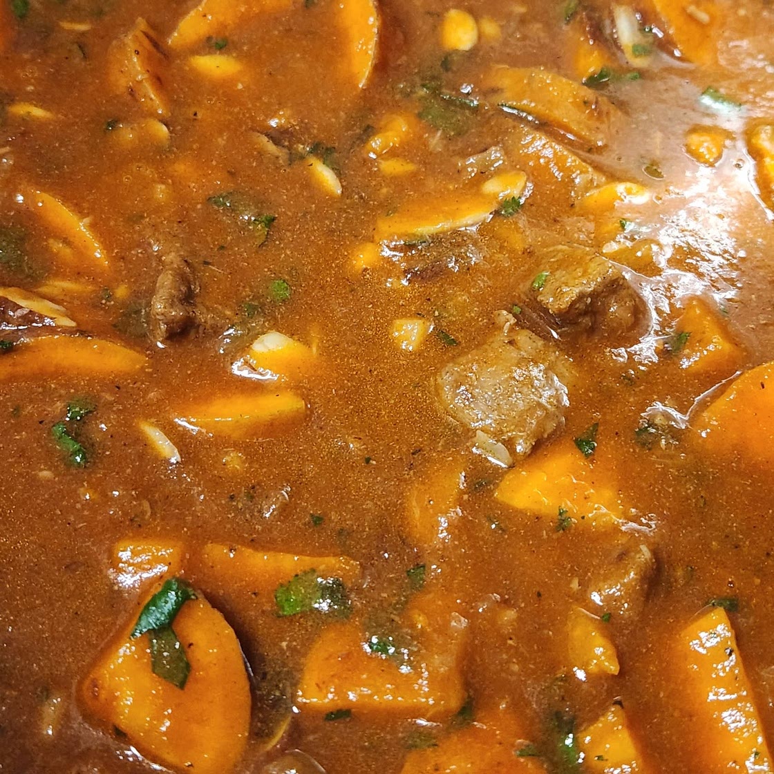 Lamb tagine with dates & sweet potatoes