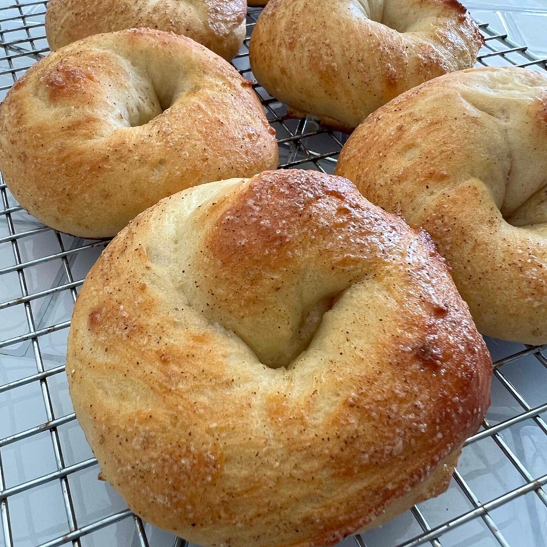 WIC Approved No Yeast Cinnamon Bagels