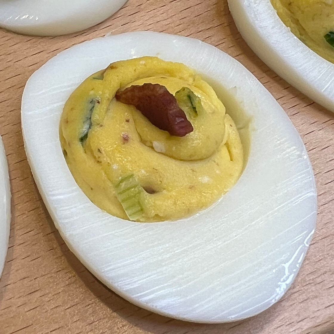 Bacon and Blue Cheese Deviled Eggs