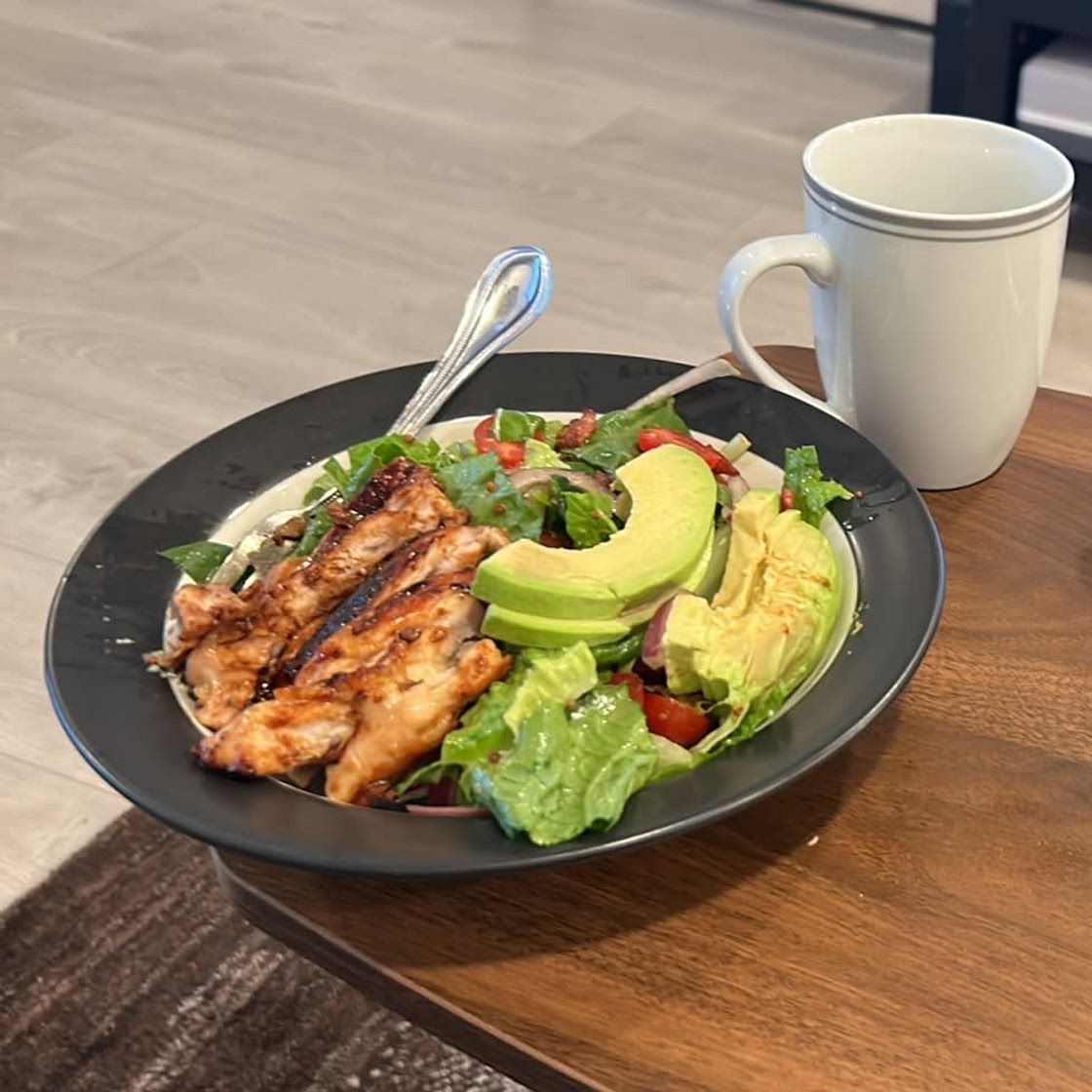 Honey Mustard Chicken Salad With Bacon & Avocado