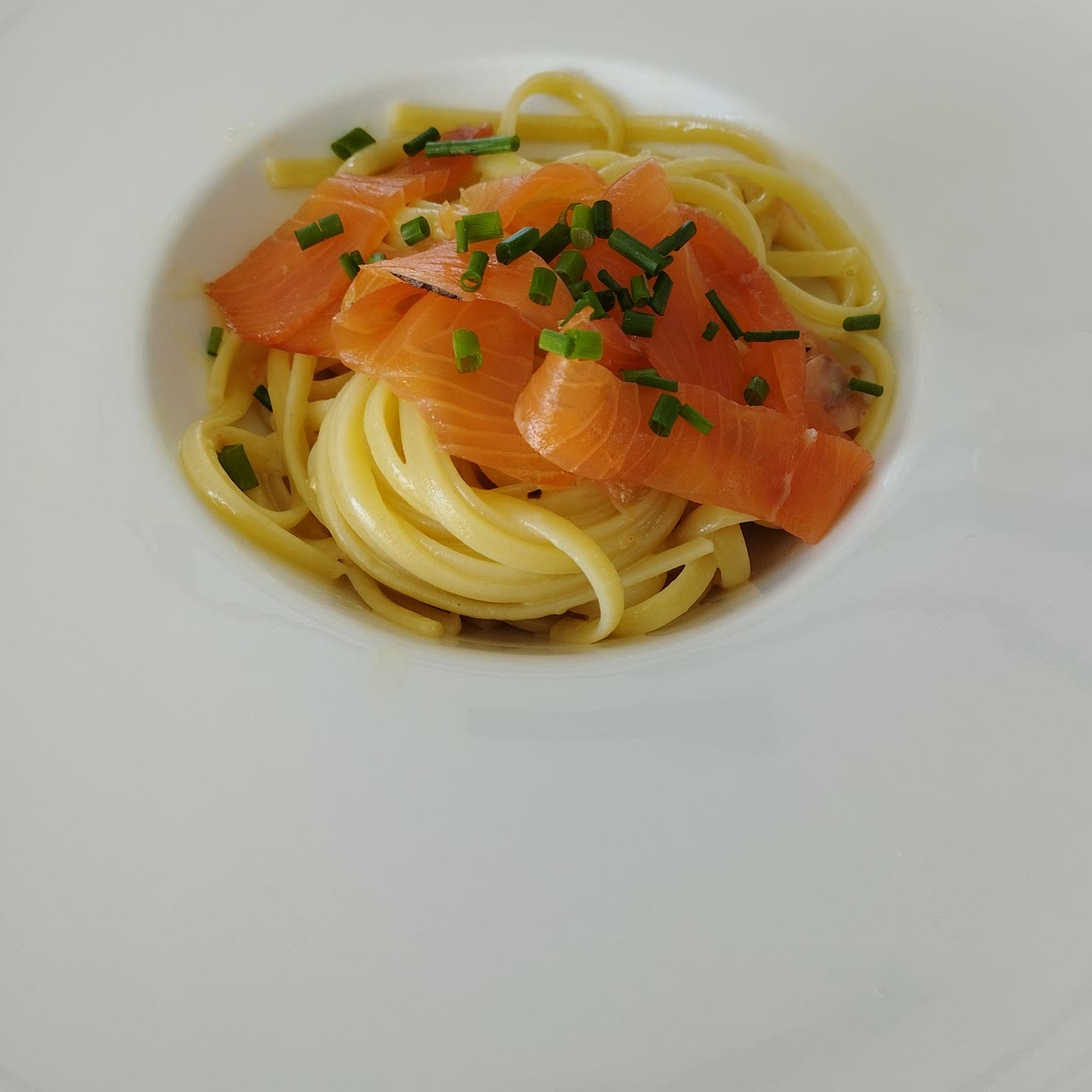 Spaghetti Saumon fumé (inspiration carbonara Zanoni)