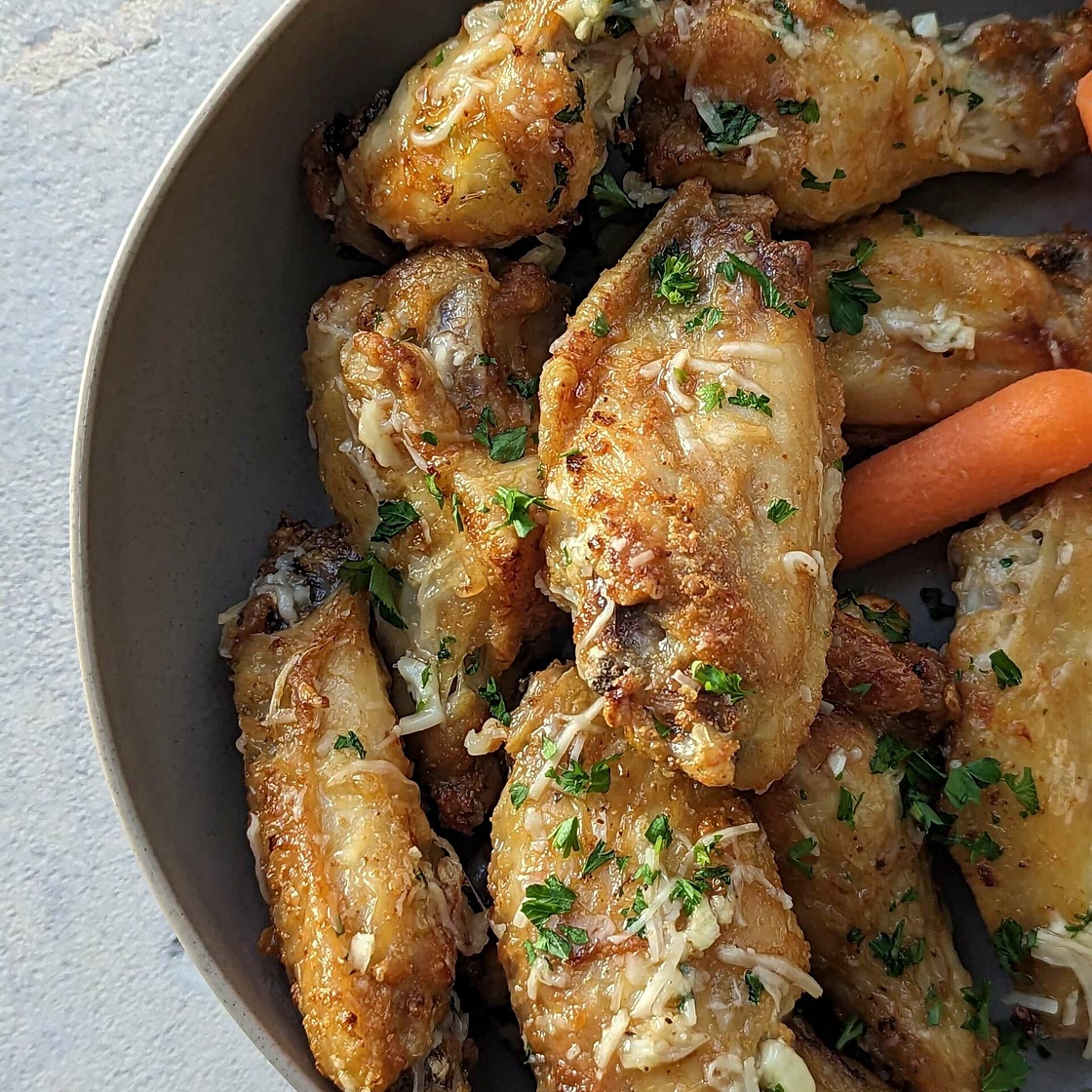 Garlic Parmesan Wings Air Fryer Recipe