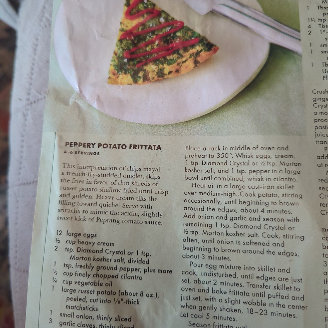 Peppery potato frittata