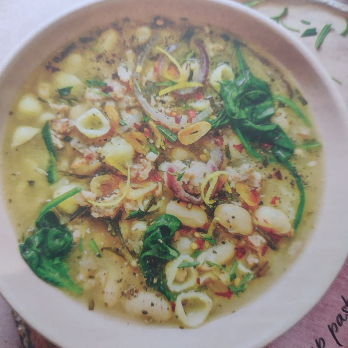 Sausage and rosemary pasta soup