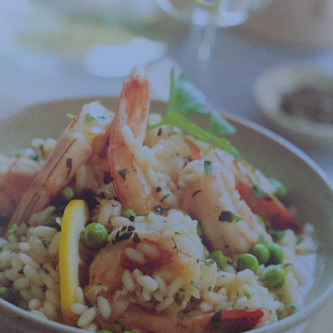 Shrimp Risotto with Baby Peas