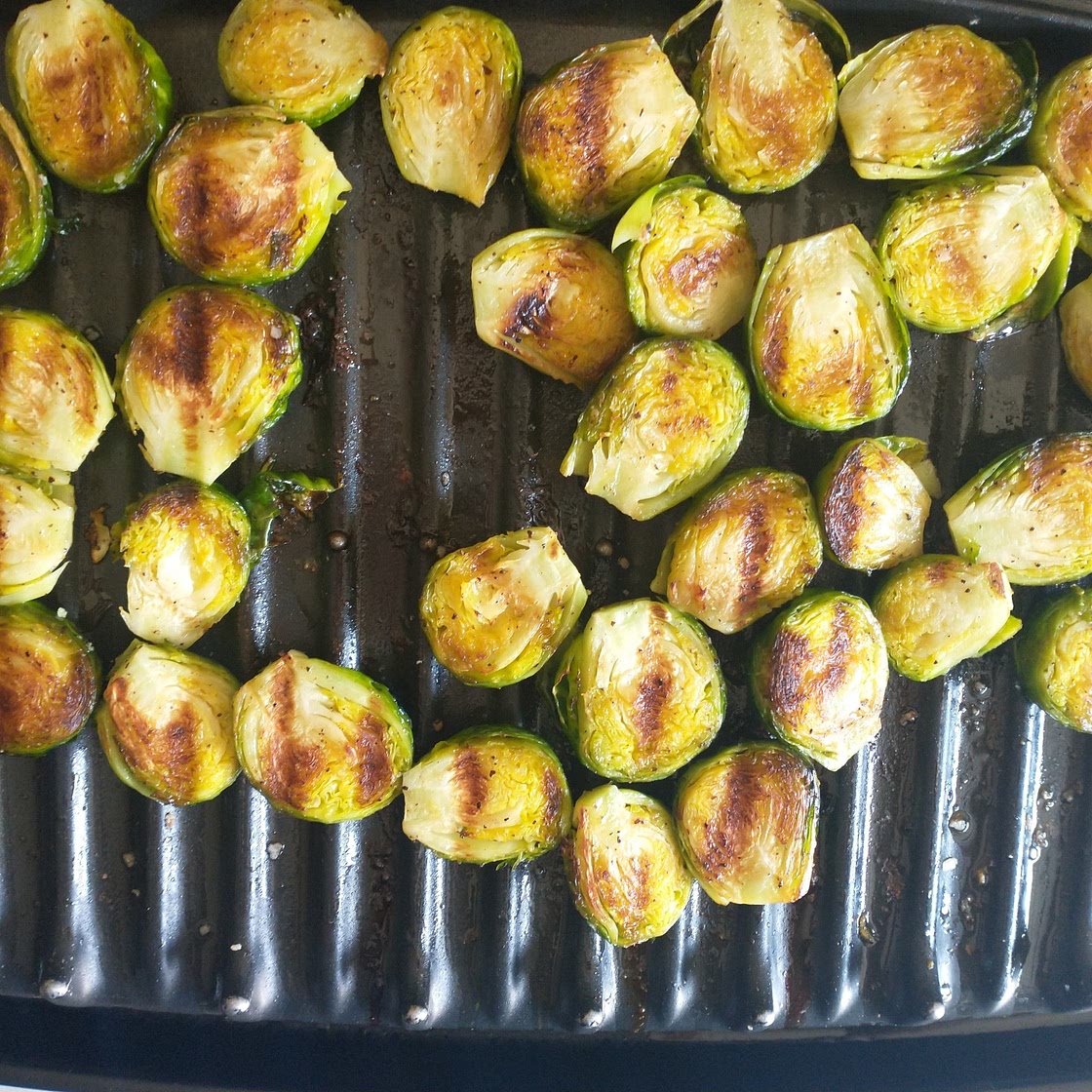 Grill brussel sprouts