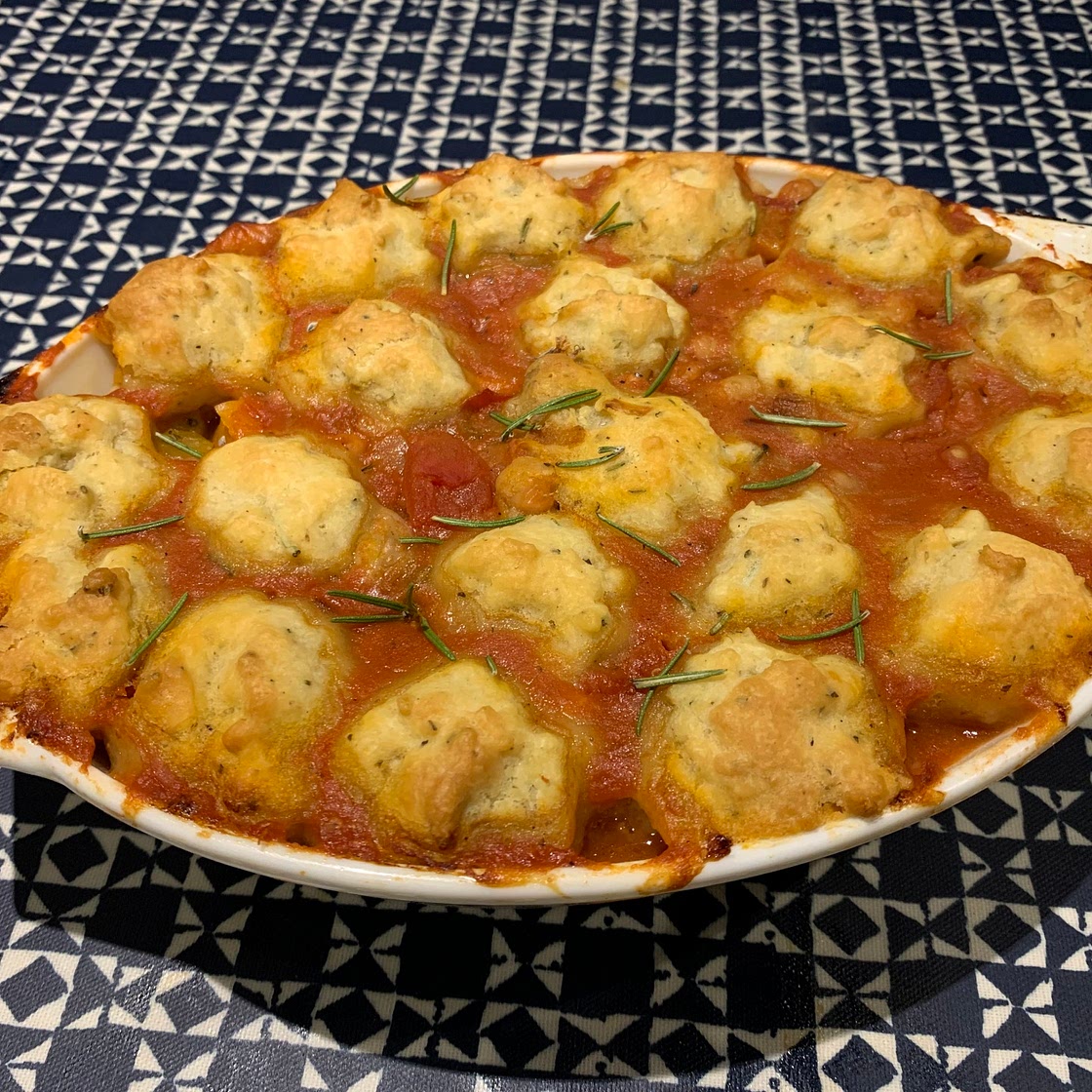 Sausage and Bean Cobbler