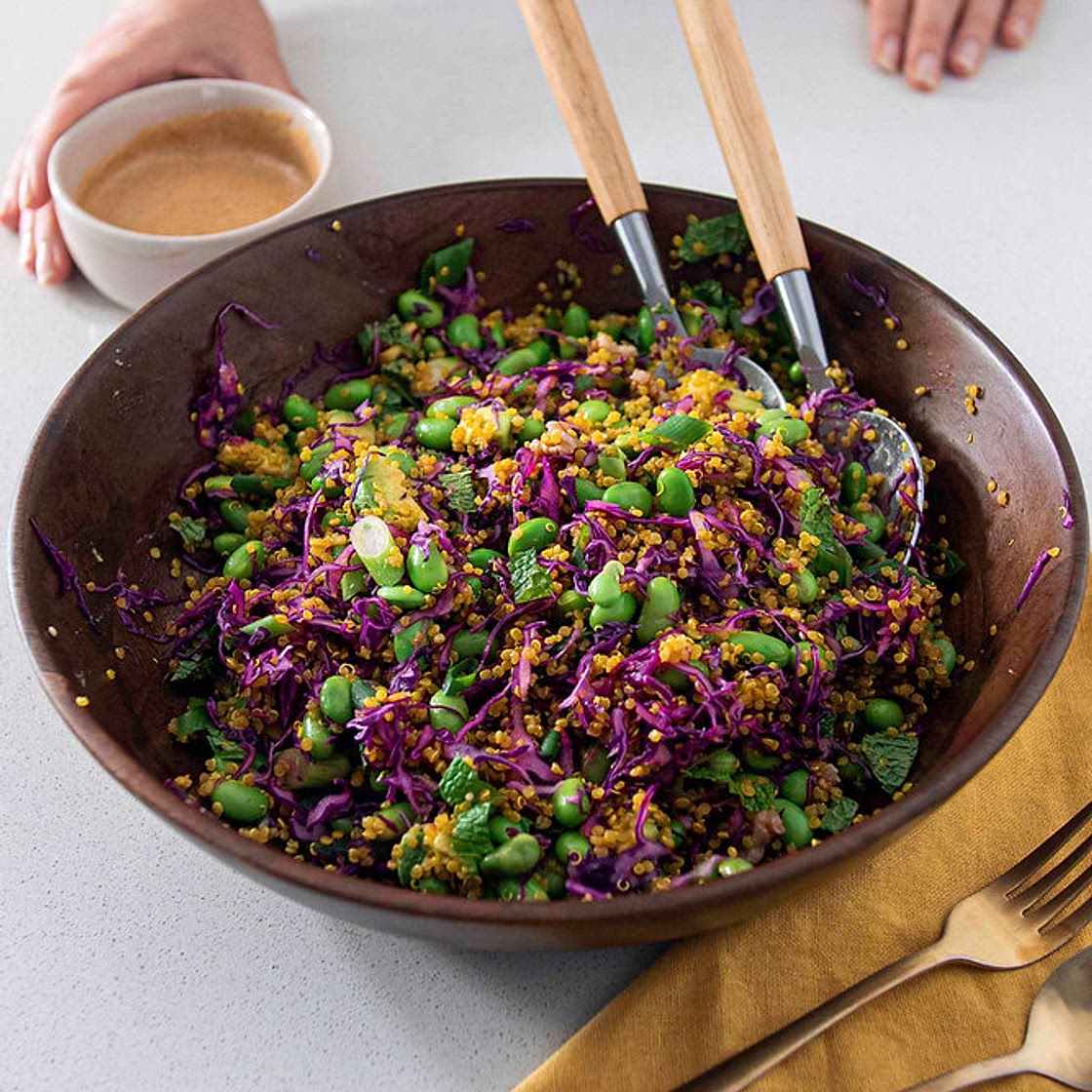 TURMERIC QUINOA & EDAMAME SALAD