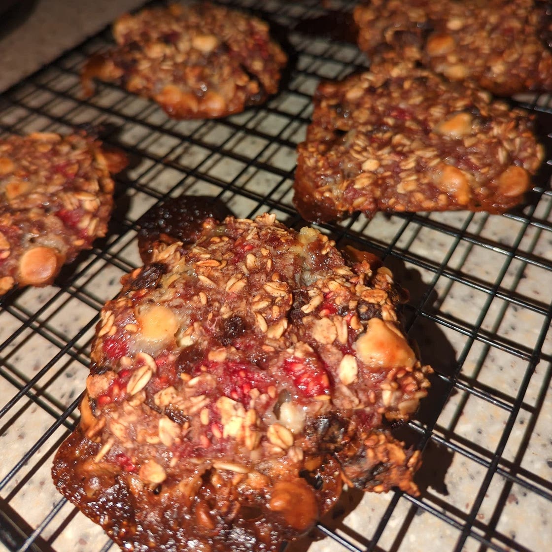 Raspberry Banana Cookies