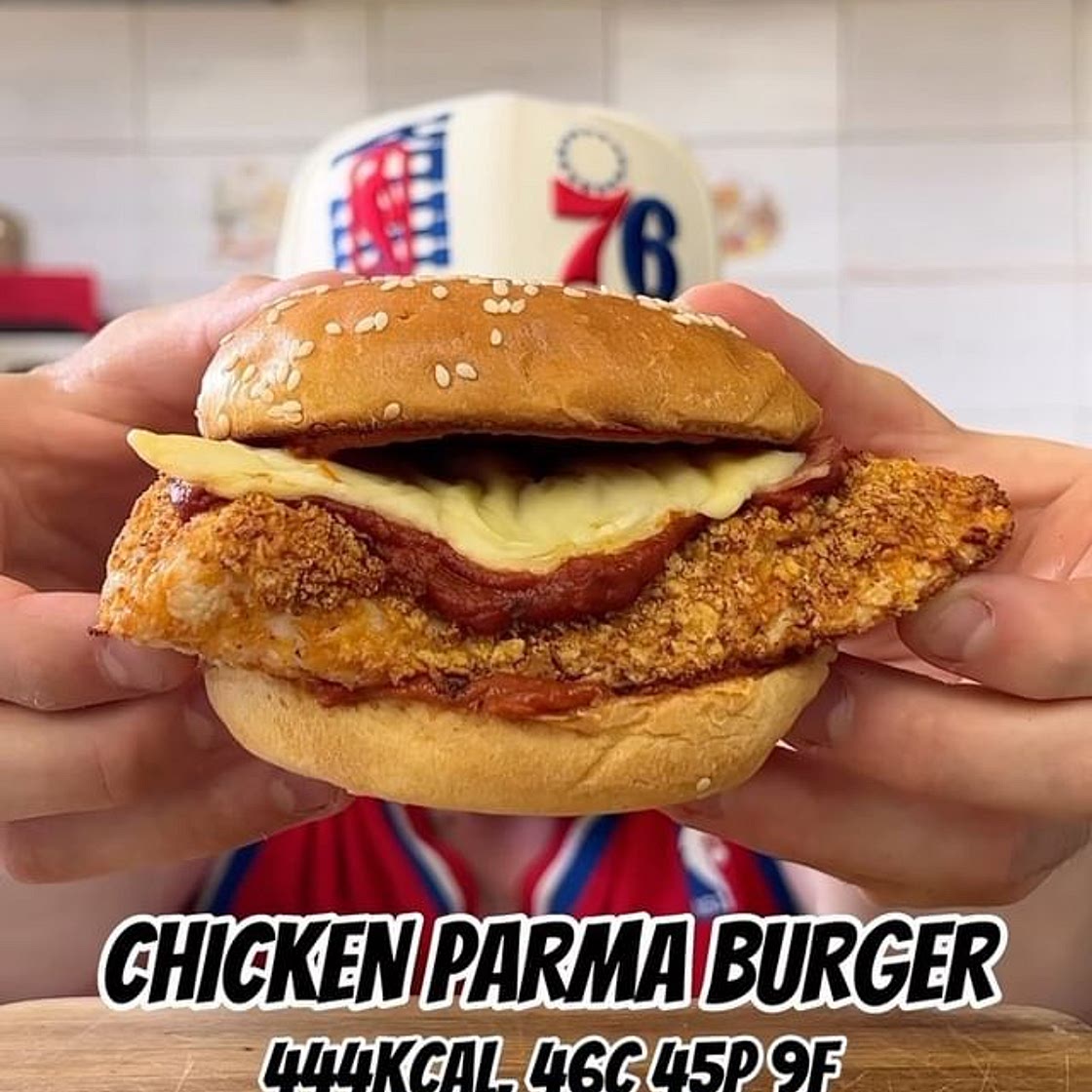 CHICKEN PARMA BURGER 🥵