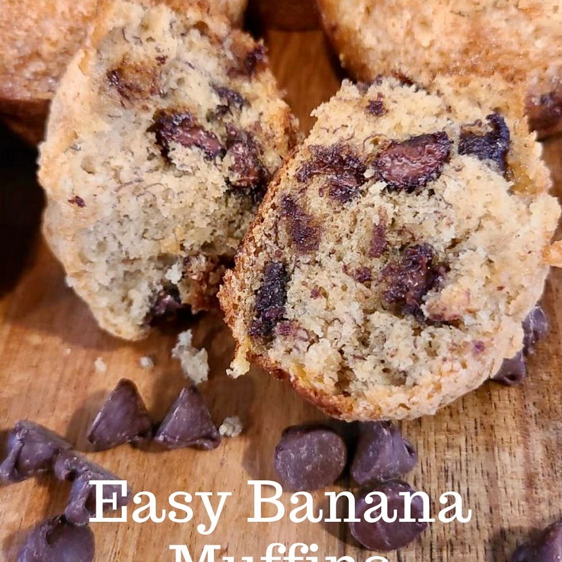 Easy Banana Muffins (Two Bananas)