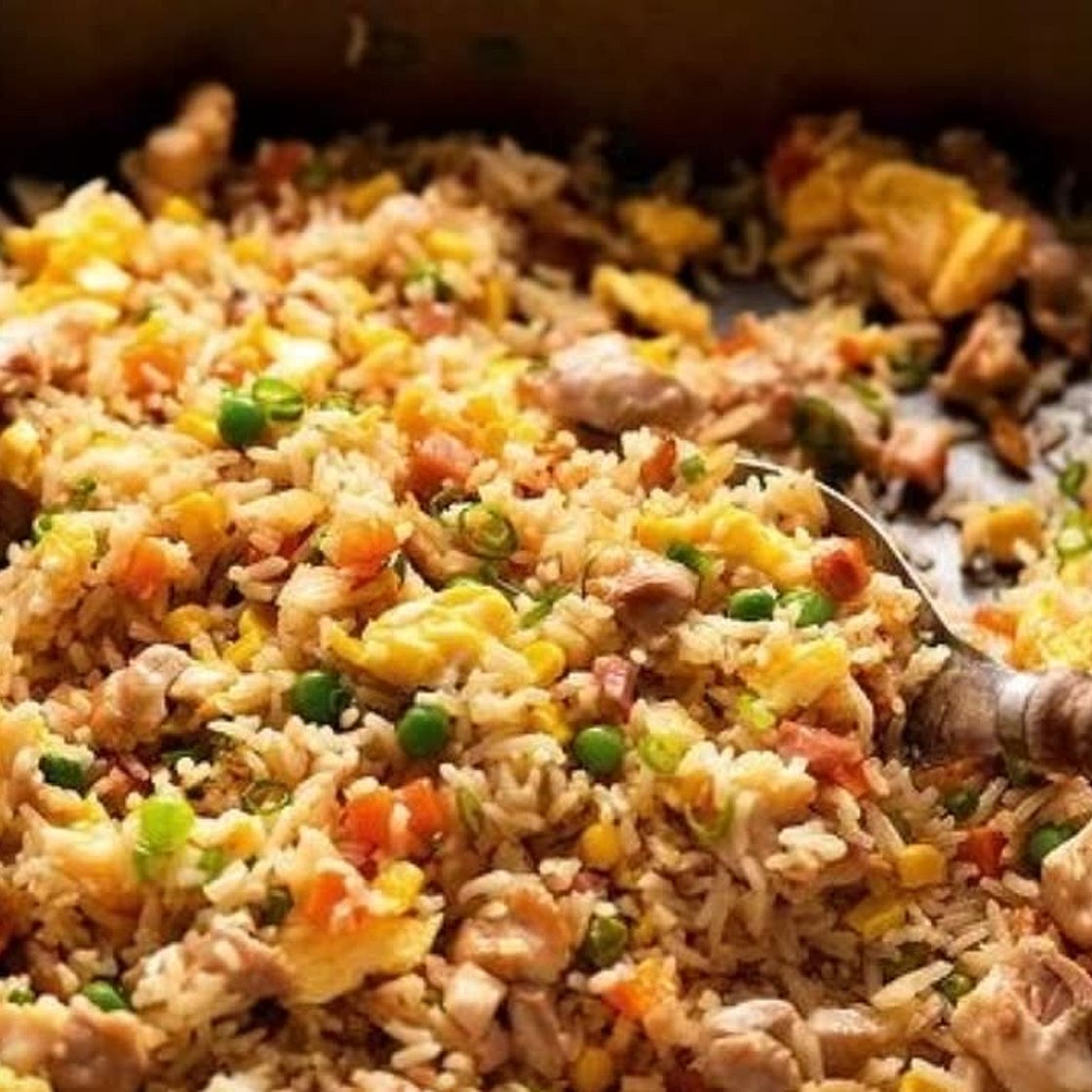 Oven fried rice
